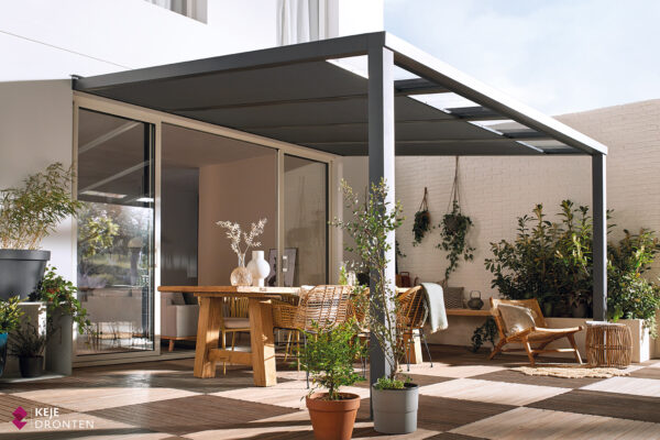 Terrasoverkapping plissé